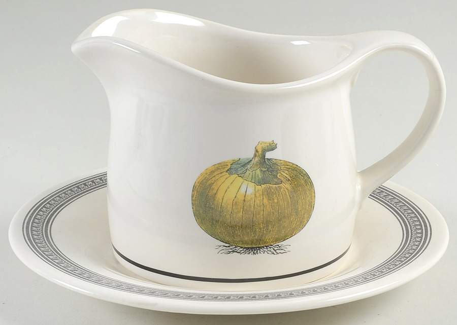 Farmers Market Gravy Boat & Underplate by Pfaltzgraff-1