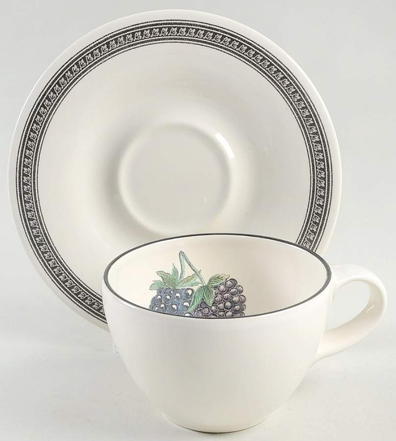 Farmers Market Flat Cup & Saucer Set by Pfaltzgraff-1