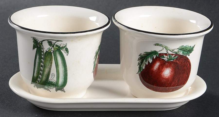 Farmers Market Herb Pots with Tray (2 Pots and 1 Tray) by Pfaltzgraff-1