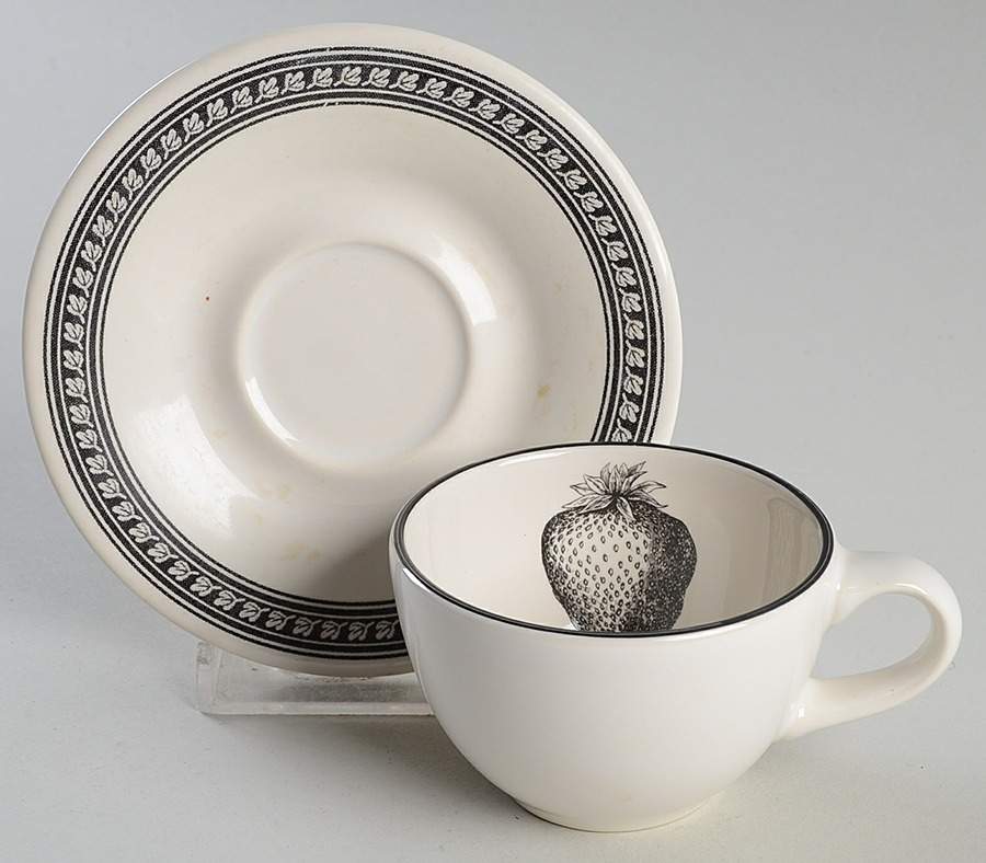 Farmers Market Flat Demitasse Cup & Saucer Set by Pfaltzgraff-1