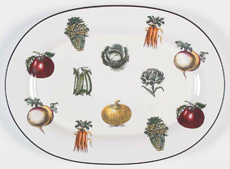 Farmers Market 14" Oval Serving Platter by Pfaltzgraff-1