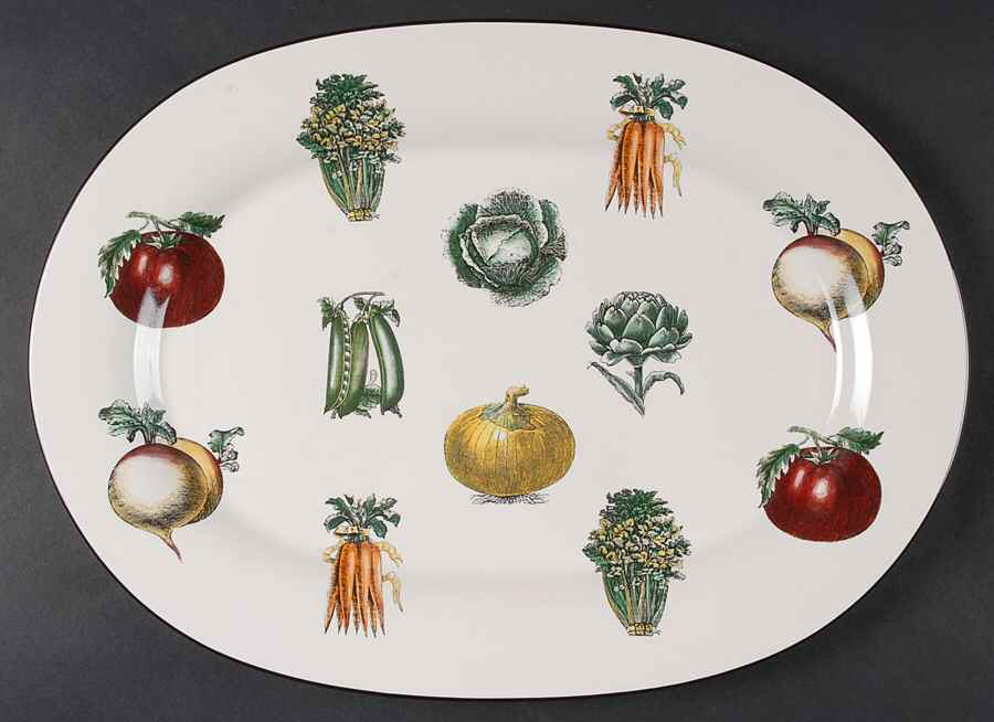 Farmers Market 16" Oval Serving Platter by Pfaltzgraff-1