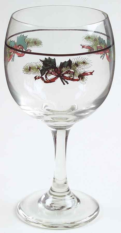 Farmers Market Holiday Greetings 12 Oz Glassware Wine Goblet by Pfaltzgraff-1