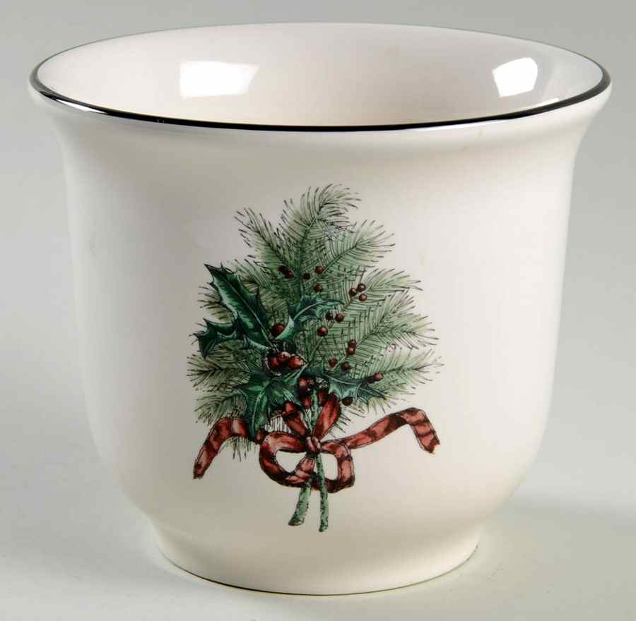 Farmers Market Holiday Greetings Medium Cachepot, No Saucer by Pfaltzgraff-1