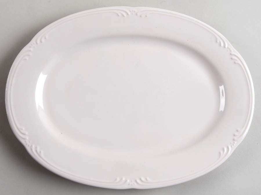 Filigree 12" Oval Serving Platter by Pfaltzgraff-1