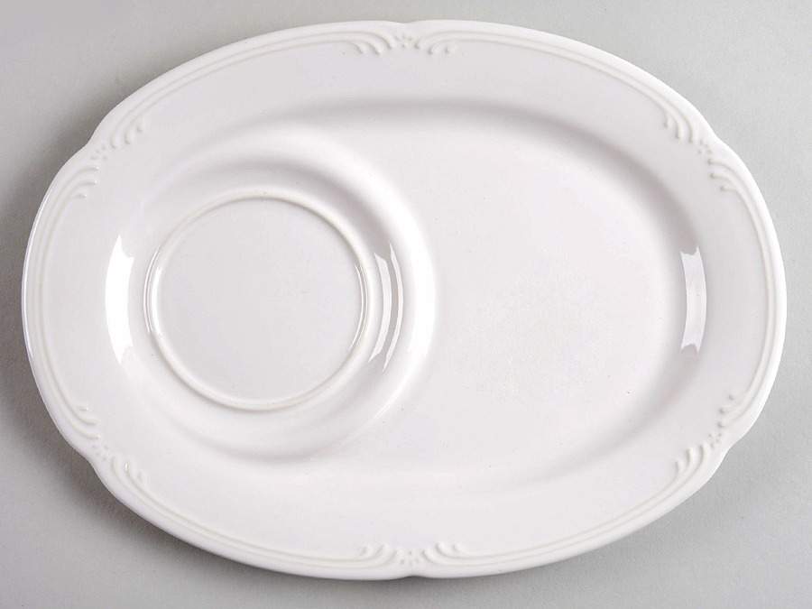 Filigree Oval Snack Tray by Pfaltzgraff-1