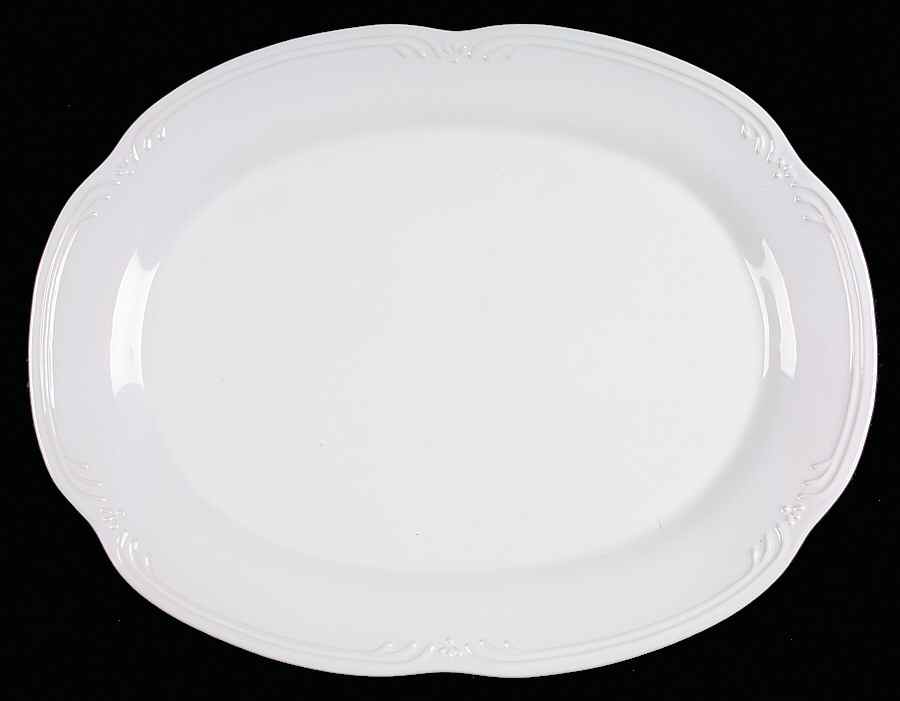 Filigree 17" Oval Serving Platter by Pfaltzgraff-1