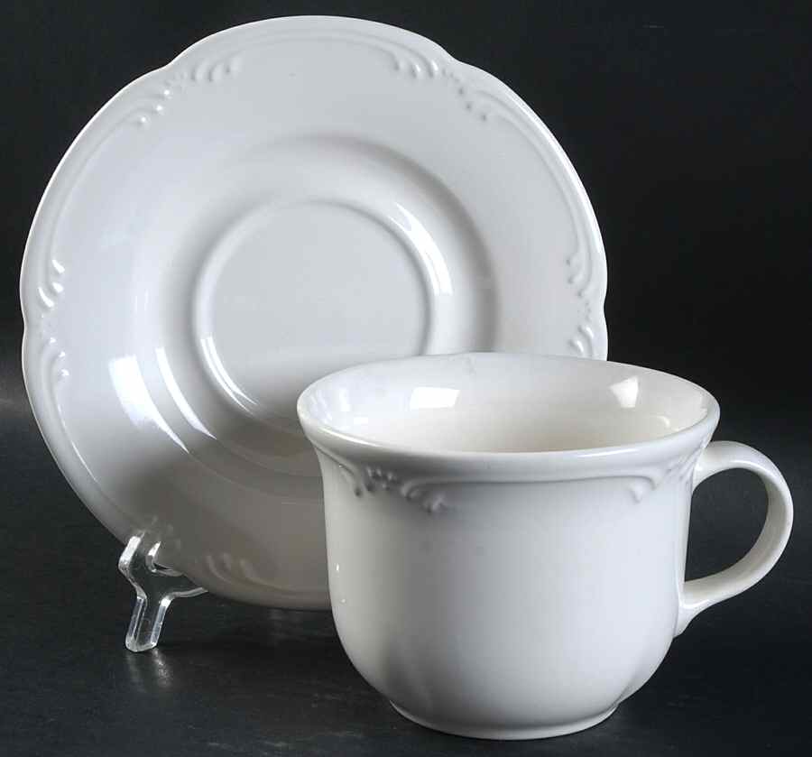 Filigree Oversized Cup & Saucer Set by Pfaltzgraff-1