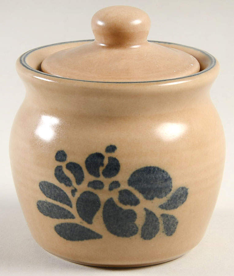 Folk Art Sugar Bowl & Lid by Pfaltzgraff-1