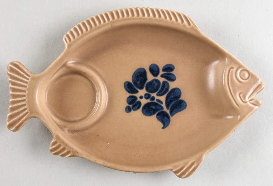 Folk Art Seafood-Cocktail Server Plate by Pfaltzgraff-1