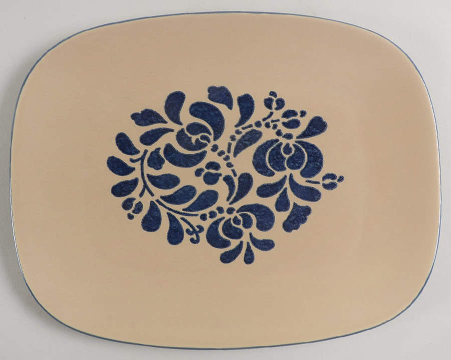 Folk Art Oval Buffet Dish by Pfaltzgraff-1