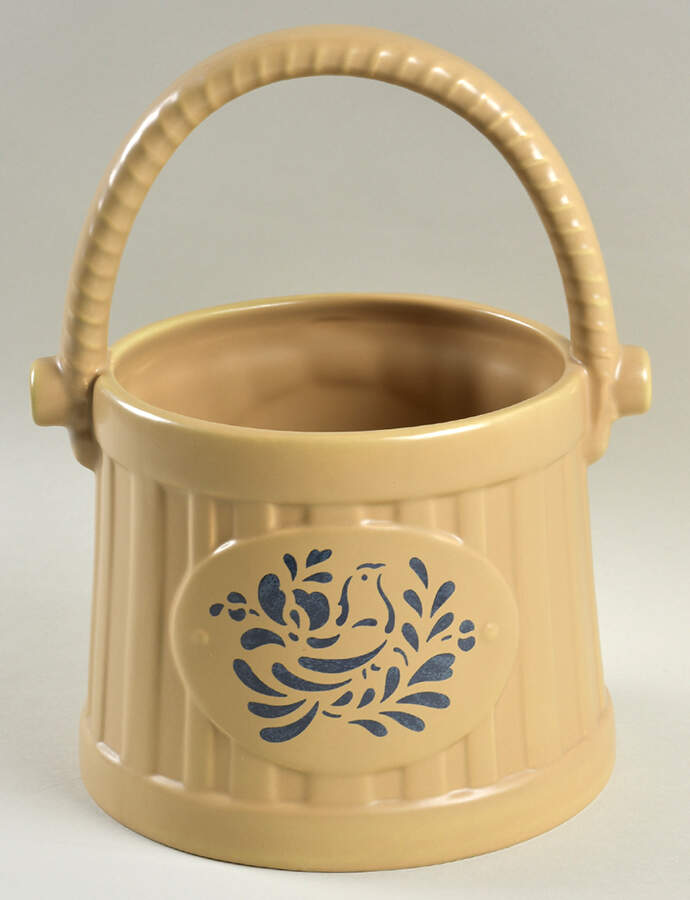 Folk Art Bucket-W/Handle by Pfaltzgraff-1
