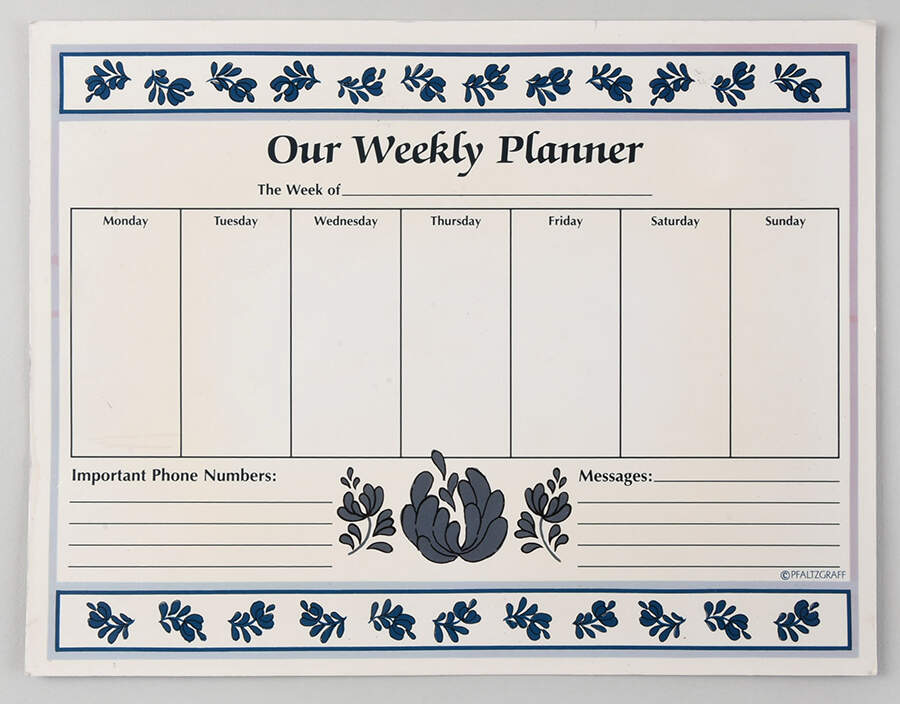 Folk Art Weekly Planner Magnet by Pfaltzgraff-1
