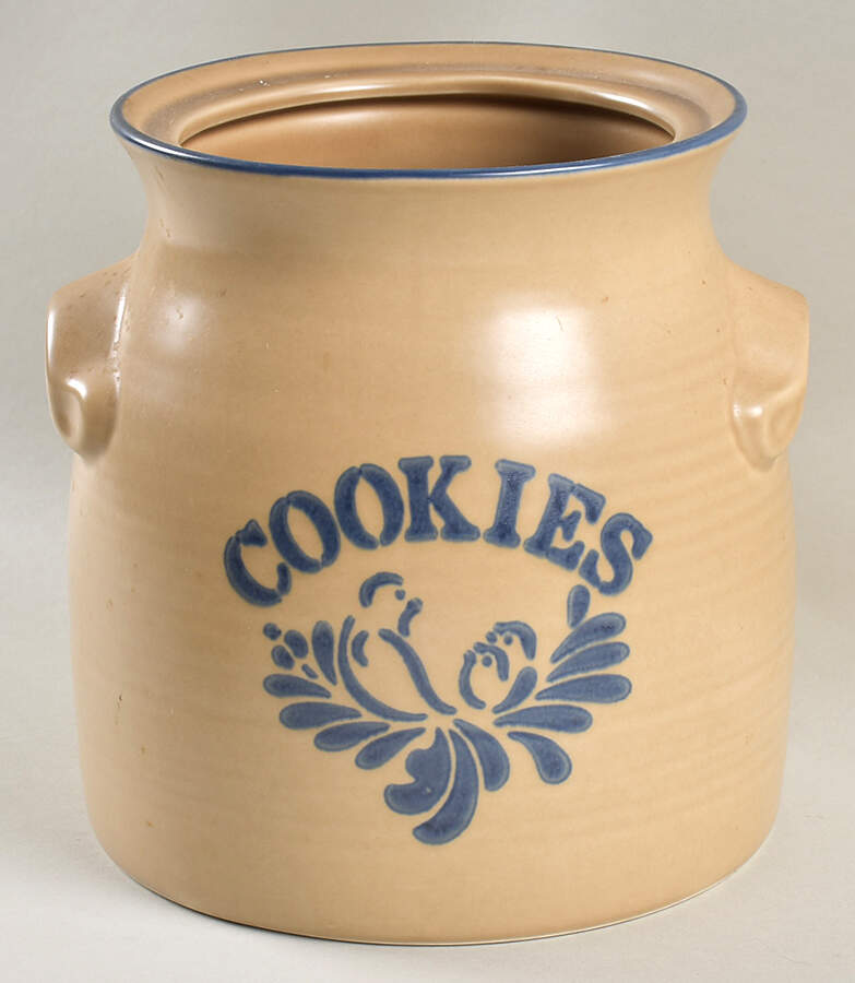 Folk Art Cookie Jar No Lid by Pfaltzgraff-1