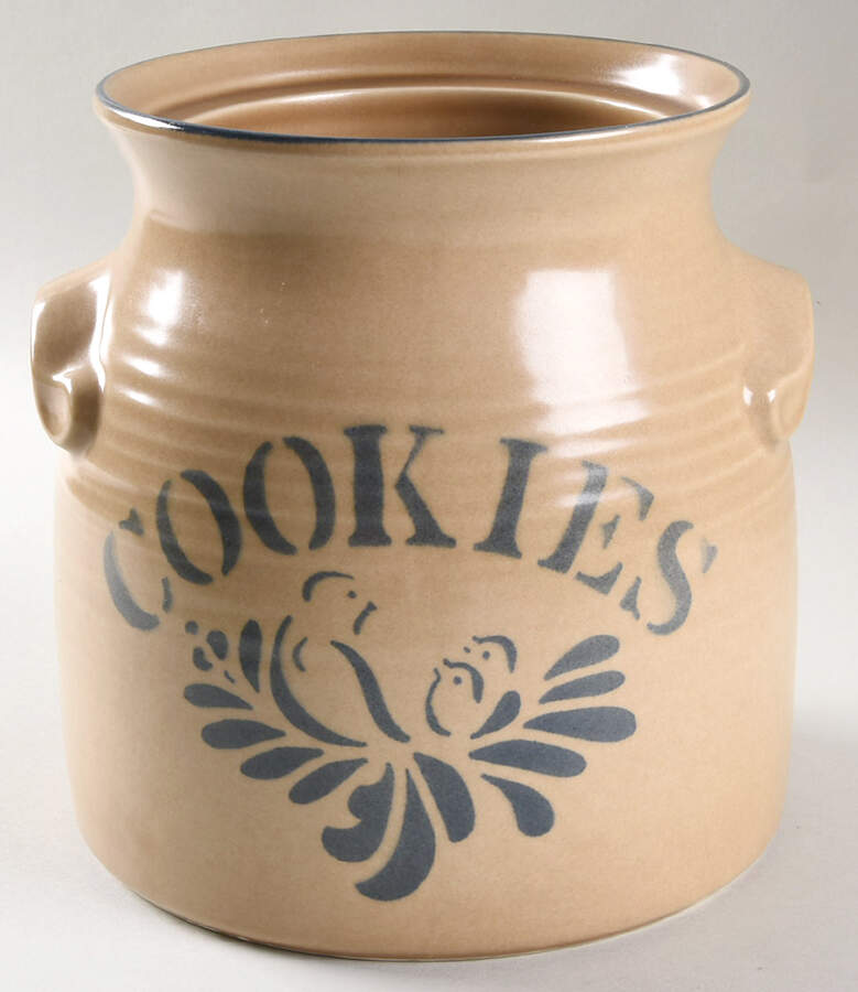 Folk Art Cookie Jar No Lid by Pfaltzgraff-1