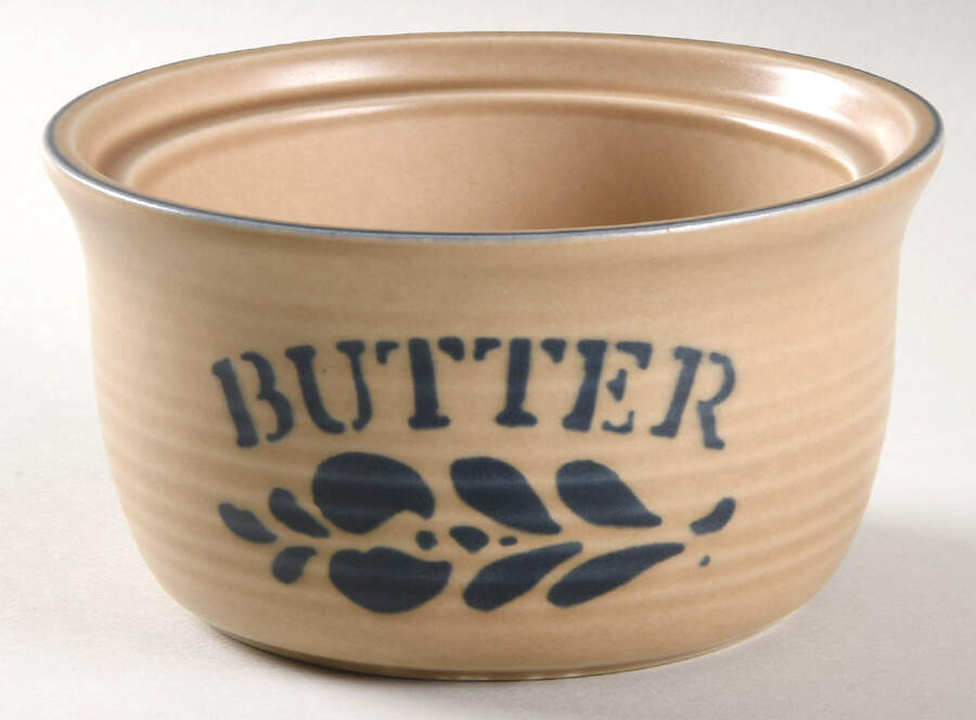 Folk Art Butter Tub No Lid by Pfaltzgraff-1