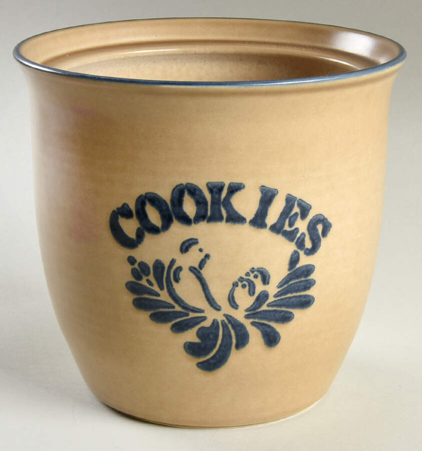Folk Art Cookie Jar No Lid by Pfaltzgraff-1