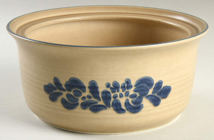 Folk Art 2 Qt Round Covered Casserole No Lid by Pfaltzgraff-1