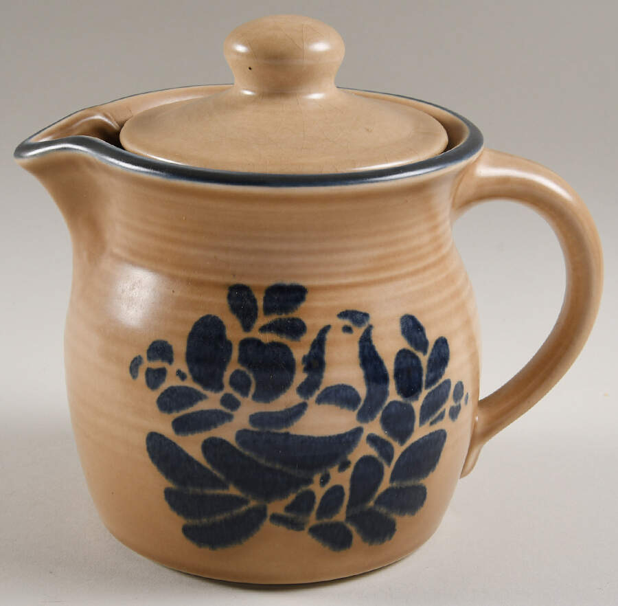 Folk Art Teapot & Lid by Pfaltzgraff-1