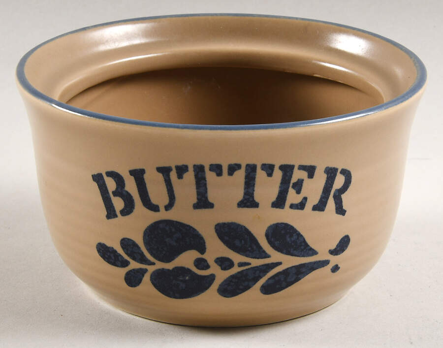 Folk Art Butter Tub No Lid by Pfaltzgraff-1