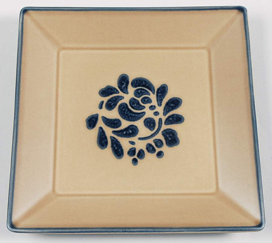 Folk Art 8" Square Buffet Plate by Pfaltzgraff-1