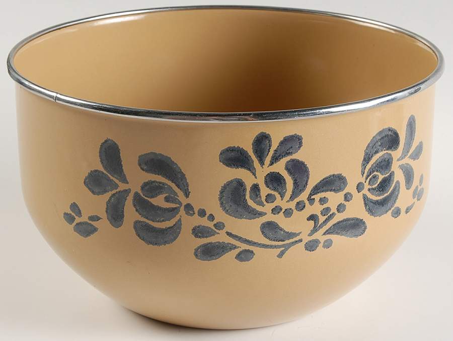 Folk Art 7 3/4" Metal Bowl by Pfaltzgraff-1