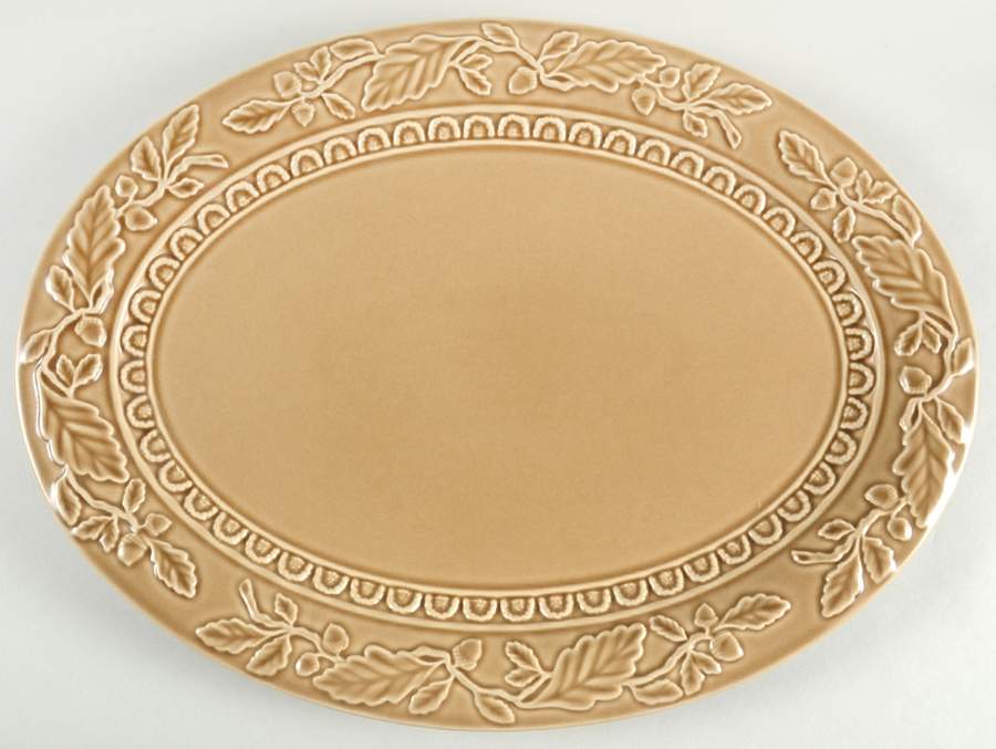 Folk Art 18" Embossed Oval Serving Platter by Pfaltzgraff-1
