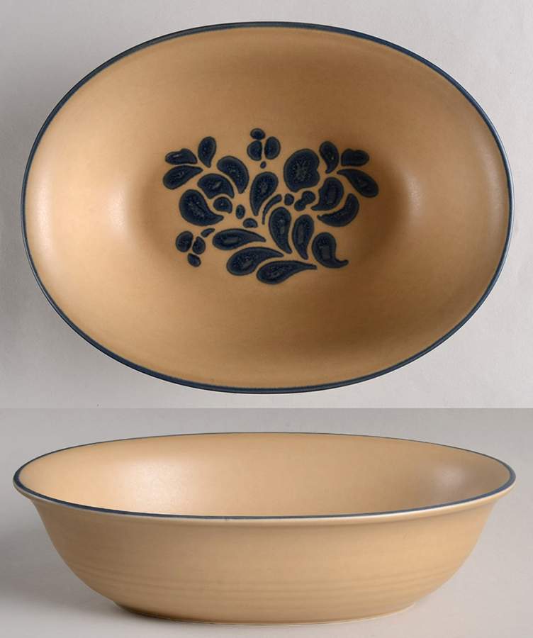 Folk Art 10" Oval Vegetable Bowl by Pfaltzgraff-1