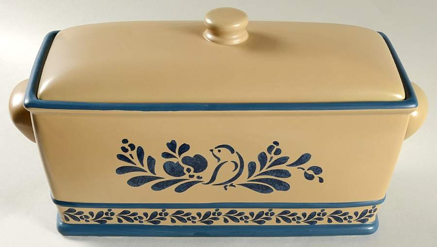 Folk Art Bread Box & Lid by Pfaltzgraff-1