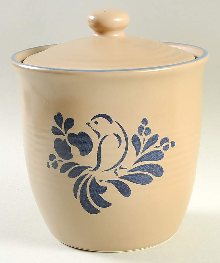 Folk Art Medium Canister & Lid by Pfaltzgraff-1