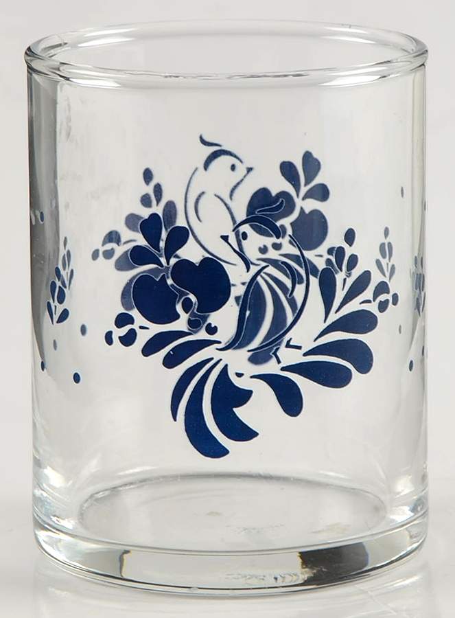 Folk Art Glassware Votive Candleholder by Pfaltzgraff-1