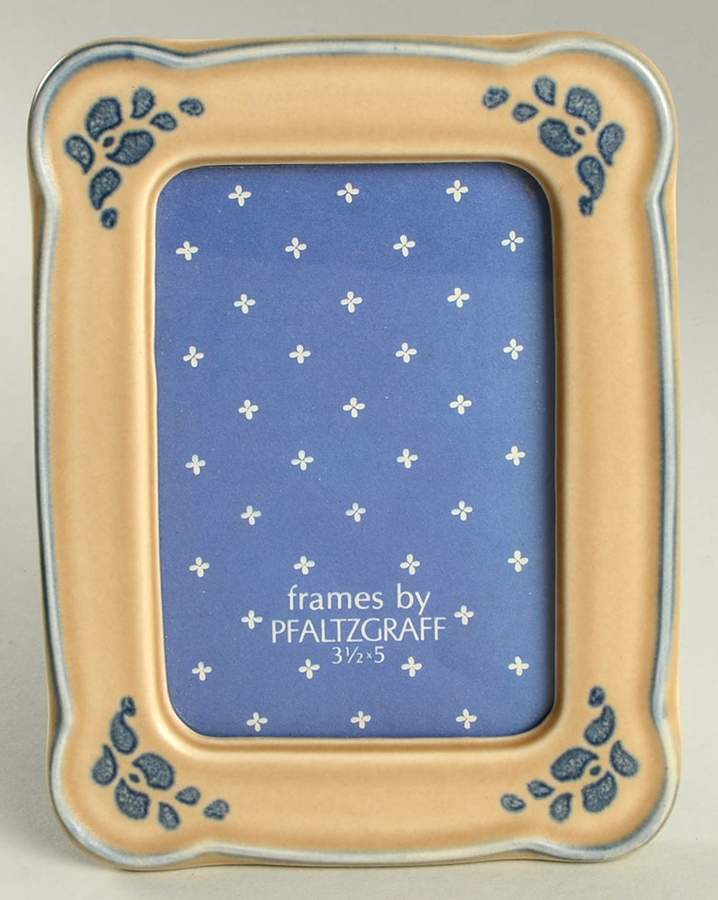 Folk Art Frame Holds 3 1/2" X 5" by Pfaltzgraff-1