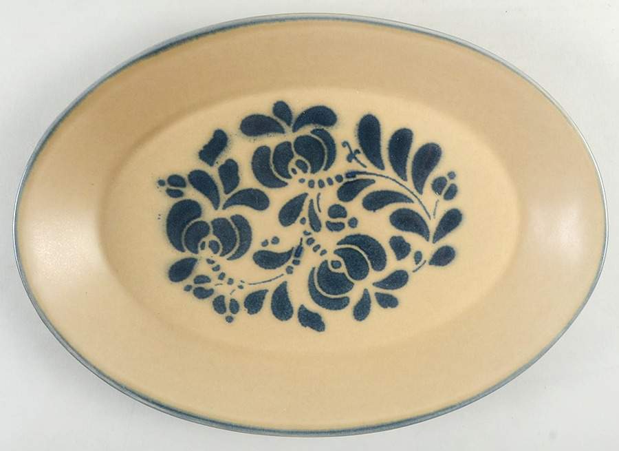 Folk Art 13" Deep Oval Serving Platter by Pfaltzgraff-1