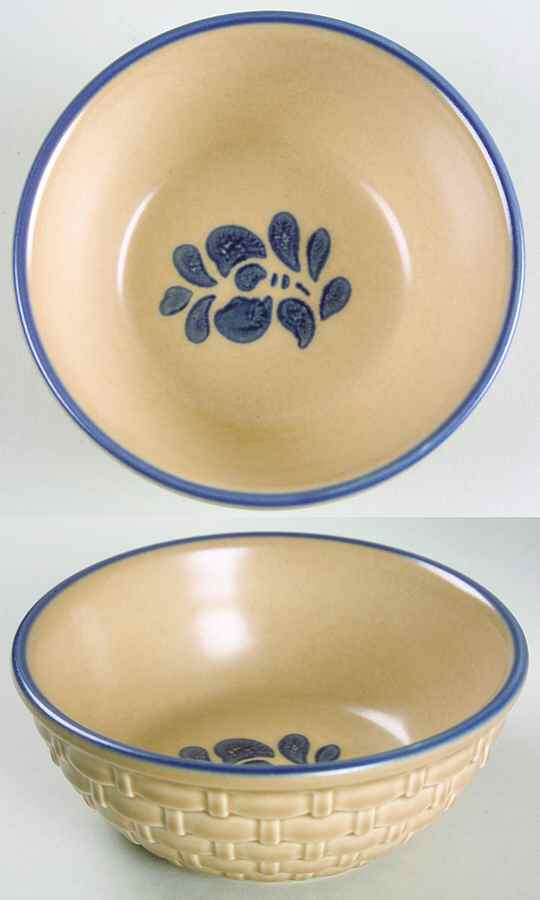 Folk Art 5" Wicker Bowl by Pfaltzgraff-1