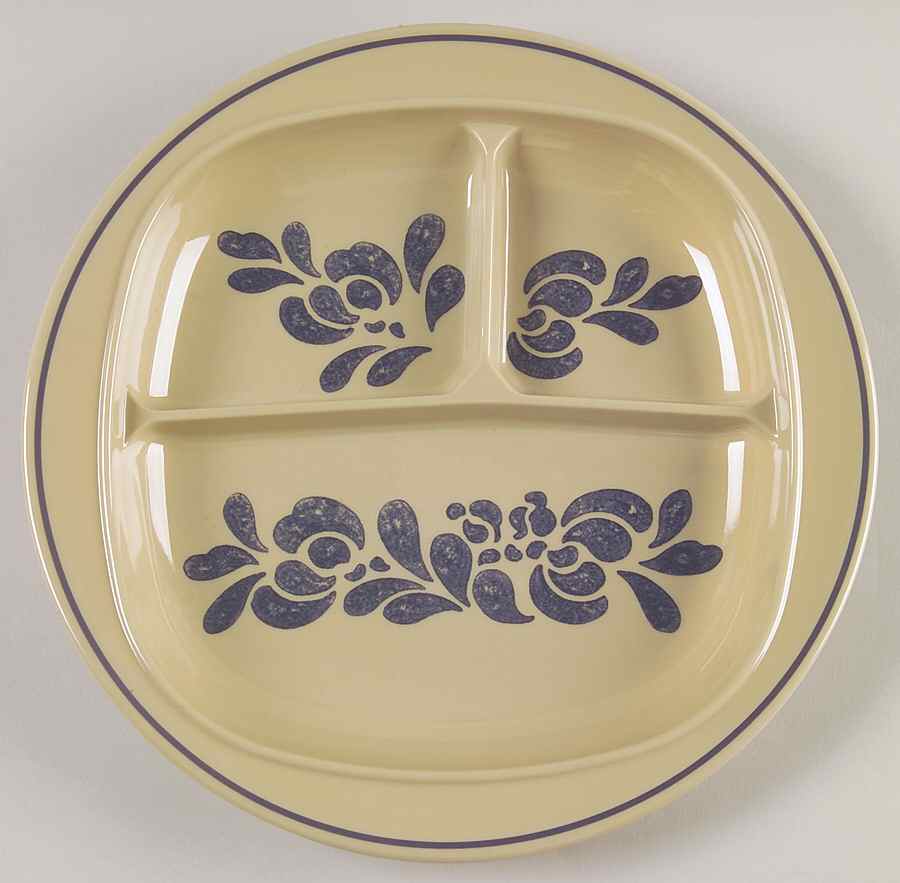 Folk Art Melamine Adult Divided Plate by Pfaltzgraff-1