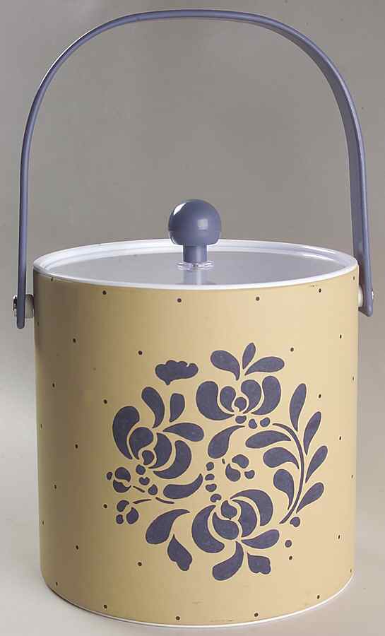 Folk Art Plastic Ice Bucket & Lid by Pfaltzgraff-1