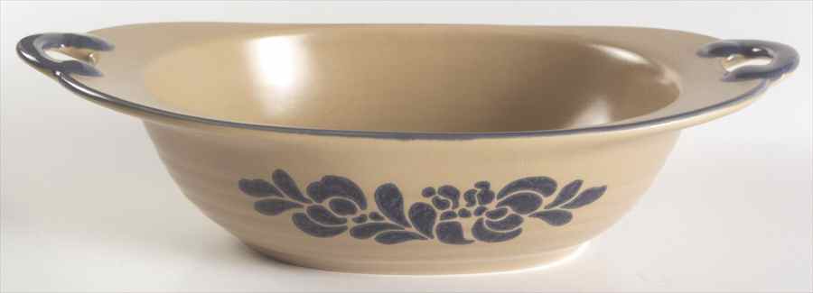 Folk Art 11" Nesting Handled Oval Serving Bowl by Pfaltzgraff-1