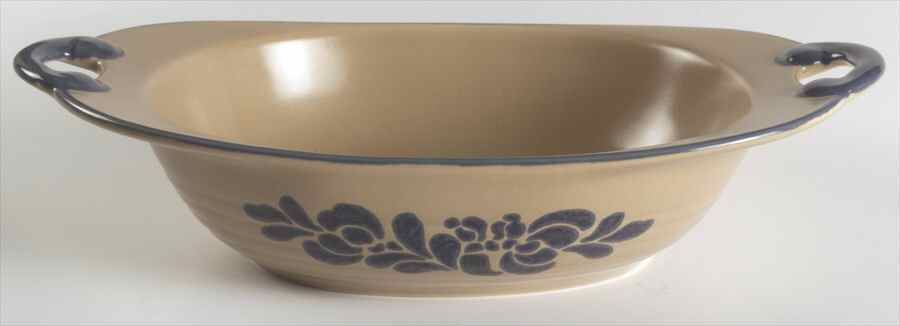 Folk Art 13" Nesting Handled Oval Serving Bowl by Pfaltzgraff-1
