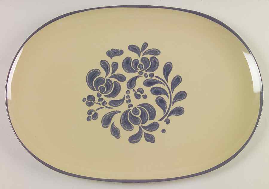 Folk Art 15" Melamine Oval Serving Platter by Pfaltzgraff-1