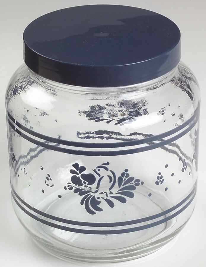 Folk Art 6" Storage Jar & Lid by Pfaltzgraff-1