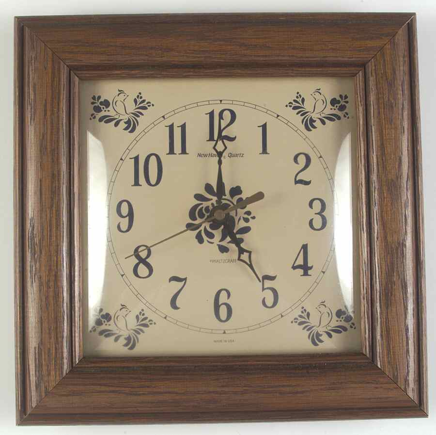Folk Art Hanging Wall Clock by Pfaltzgraff-1