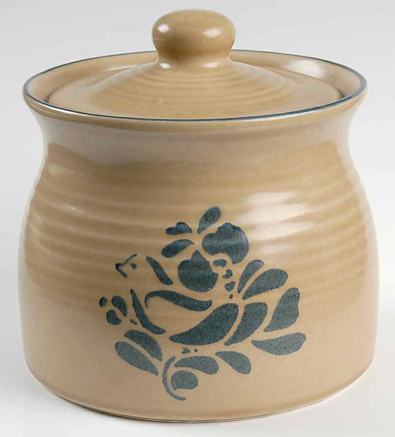 Folk Art Small Canister & Lid by Pfaltzgraff-1