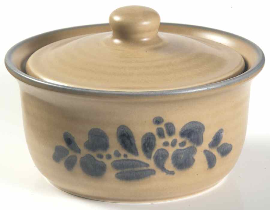 Folk Art Butter Tub & Lid by Pfaltzgraff-1