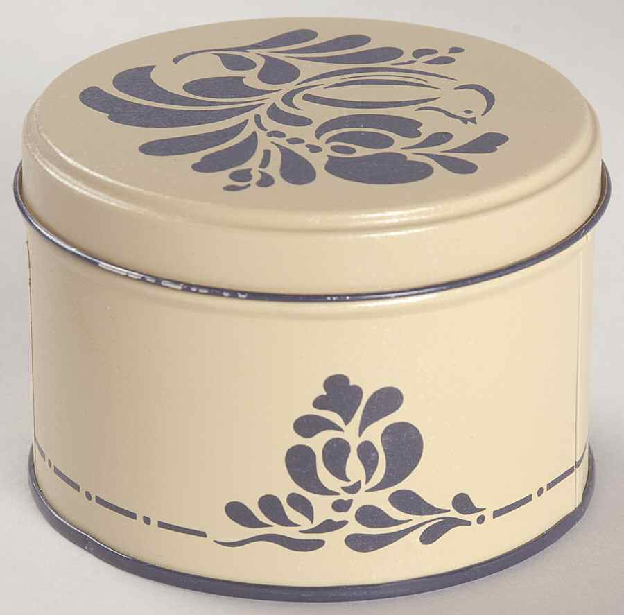 Folk Art Metal Coaster Box, Box Only by Pfaltzgraff-1