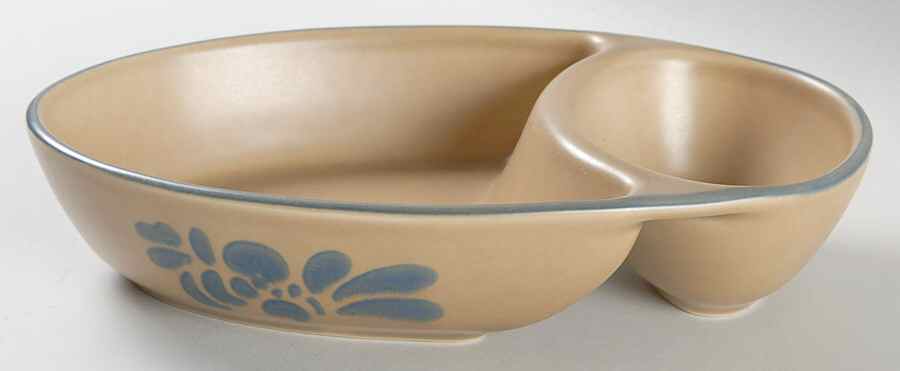 Folk Art Individual Chip/Dip-1 Piece by Pfaltzgraff-1