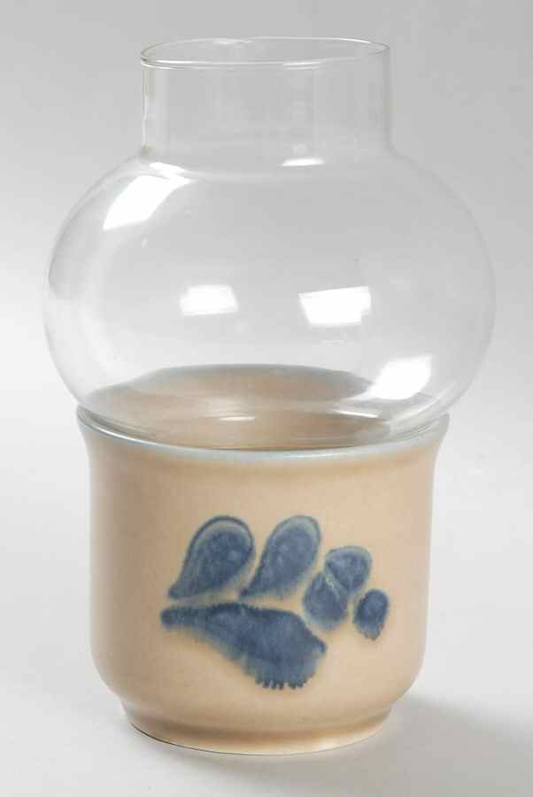 Folk Art Mini Lite Votive with Glass Globe by Pfaltzgraff-1