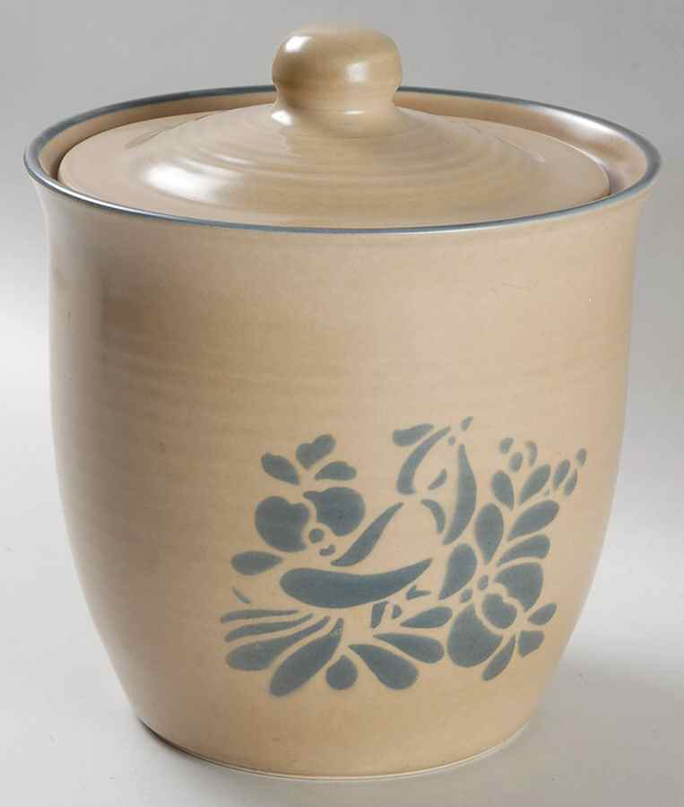 Folk Art Large Canister & Lid by Pfaltzgraff-1