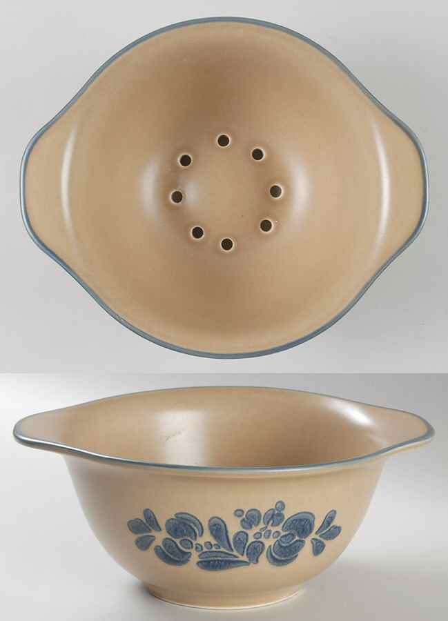 Folk Art Ceramic Colander by Pfaltzgraff-1