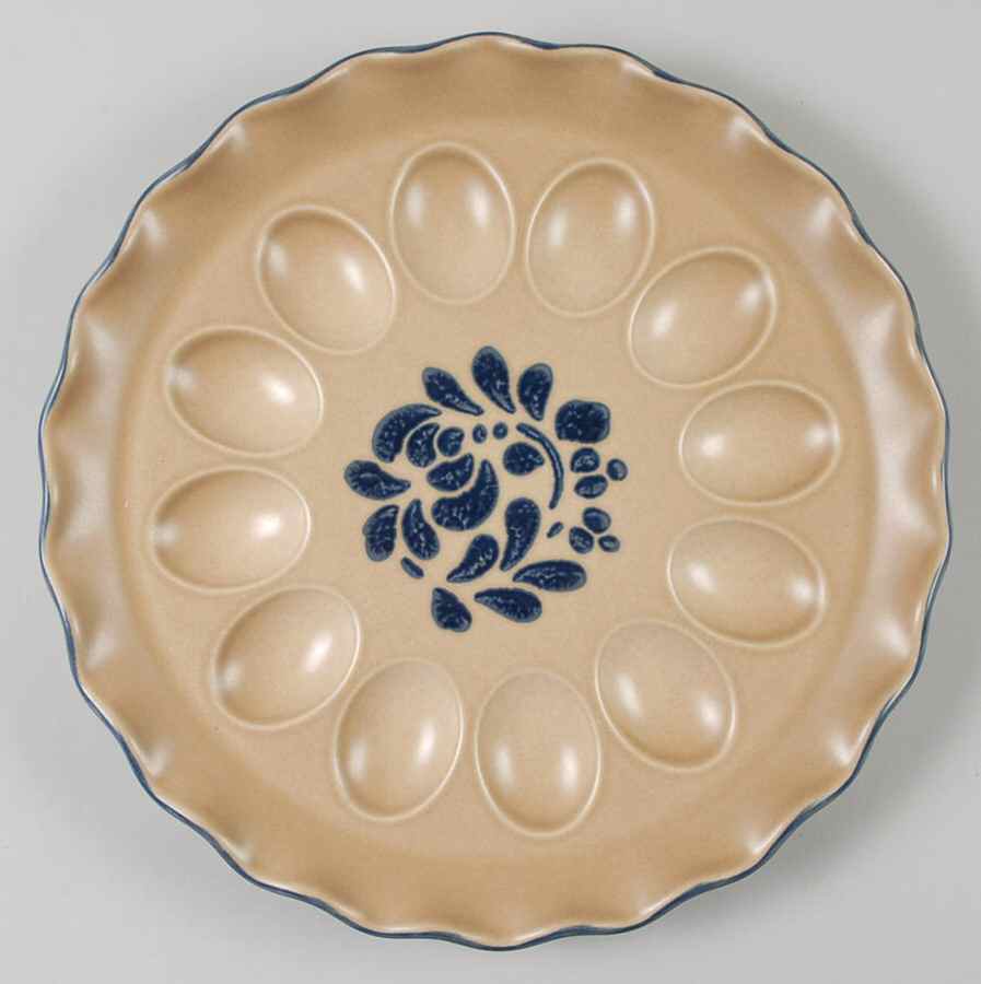 Folk Art Deviled Egg Plate by Pfaltzgraff-1