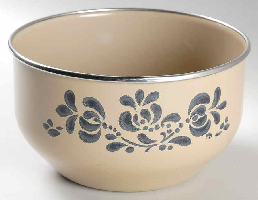 Folk Art 6 7/8" Metal Bowl by Pfaltzgraff-1